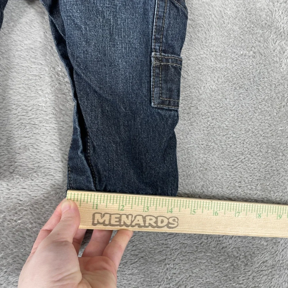 OshKosh B'gosh Denim Overalls Kids 9 Month Blue Flannel Lined Carpenter Workwear